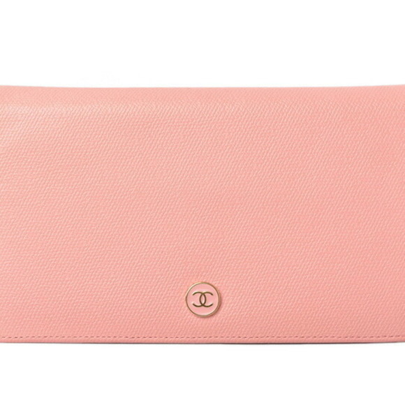 CHANEL Gold Leather Wallet